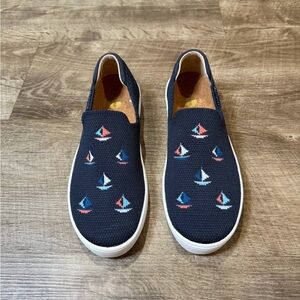 Revitalign Orthotic Engineered Knit Sailboat Slip Ons - Solana Navy 7.5B